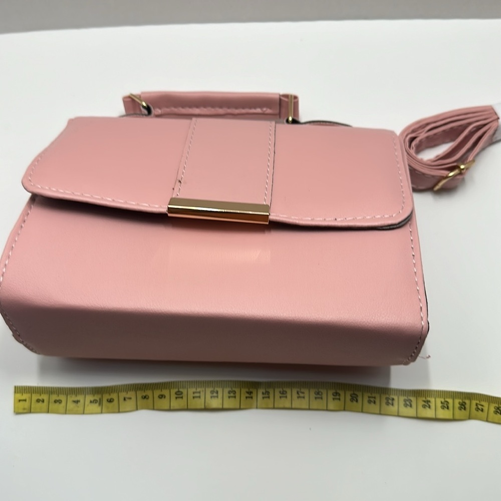 Retro, light, soft pink fashionable small flap crossbody bag - Picture 11 of 15